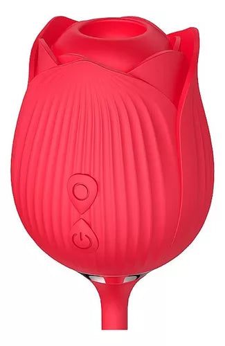Vibrador Rosa con succionador