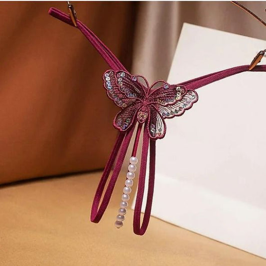 Panty de Perlas (Burgundy)